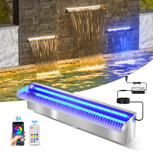 Cascada de piscina personalizada de 1500mm y 1800mm, cascada de acero inoxidable para piscina, cascada de Spa con <span class=keywords><strong>precio</strong></span> de fábrica - Product Image 1