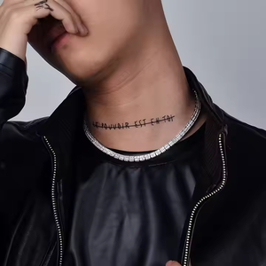 สร้อยคอเพชรโมอิสซาไนต์ทรงเหลี่ยมแบบฮิปฮอป ความใสสูง เครื่องประดับหรูหรา เหมาะสำหรับผู้ชายและผู้หญิง แฟชั่นทันสมัย - Product Image 1