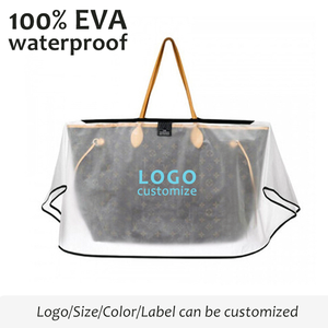 Logotipo personalizado transparente esmerilado EVA semitransparente mujeres protector impermeable bolso cubierta de lluvia productos de temporada de lluvia - Product Image 1