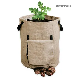 Vertak 55L容量织物盆种植植物袋45厘米高度花园袋种植蔬菜