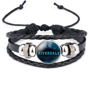 TV Riverdale del lado sur serpientes Botón de encaje negro, pulsera de cuero para hombres - Product Image 5
