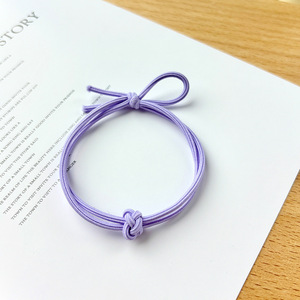 Élastique à cheveux simple en nylon avec nœud, pour femmes, usage quotidien, style minimaliste coloré - Product Image 4
