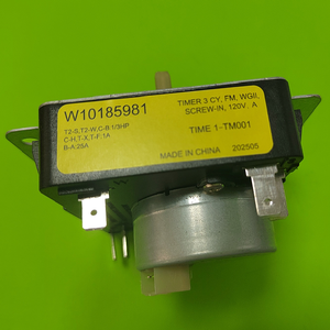 Temporizador para <span class=keywords><strong>Secadora</strong></span>, 10 Terminales, Plástico Resistente, Garantía de 2 Años, Velocidad Ajustable, Compatible con Secadoras Whirlpool 115V W10185981 - Product Image 1