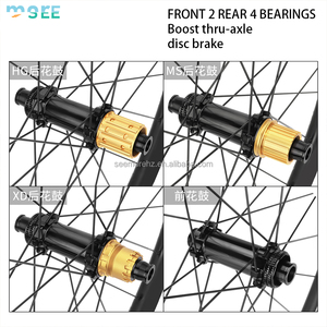 Jeu de roues VTT SeeMore T800 en <span class=keywords><strong>carbone</strong></span> haute résistance 24 trous avec rayons PSR14, Boost, Freehub MS/HG/XD 36/60t Ratchet pour 27.5 et 29 pouces - Product Image 2