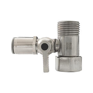 Válvula de bola para purificador de agua, conector en T de 4 a 3 puntos, adaptador recto ajustable de acero inoxidable - Product Image 5