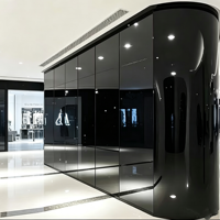 Nouveaux panneaux muraux en PVC à effet miroir rigide, panneaux en cristal de charbon de bambou, panneaux de plafond, panneaux décoratifs pour centre commercial, salle de sport, hall d'entrée