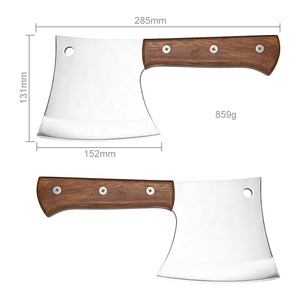 Hachoir à viande ergonomique avec poignée en bois, 4 pouces, robuste, os - Product Image 3