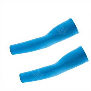 Manchons de cyclisme unisexes bleus anti-UV respirants en polyester à compression pour la protection sportive en extérieur - Product Image 1