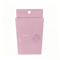 Boîte d'emballage personnalisée vide pour faux cils avec trou de suspension, fenêtre transparente et carte blister pour 5 paires de cils, présentoir de maquillage