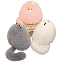 Peluche chat à longs poils, jouet doux et moelleux, coussin en coton PP, cadeau d'anniversaire pour chambre à coucher, canapé, décoration de chambre d'enfant