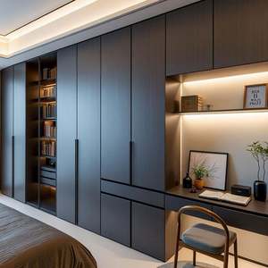 Diseños de Dormitorios Modernos 2026, Armarios para Habitación, Muebles de MDF Lacado, Armarios de Madera, Armario Abierto - Product Image 1
