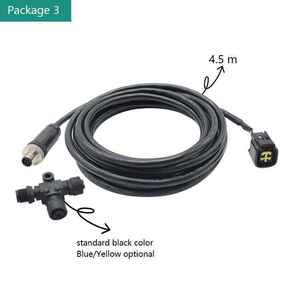 Conector M12 de 5 Pines, Impermeable IP67, DIN Hembra a Macho, Conector en T para NMEA2000, para Cables Impermeables M12 de 4.5m y 7.5m - Product Image 2
