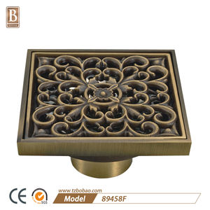 Vuelos baratos de China bajo precio Estilo Vintage 4 pulgadas cuadrado negro latón de drenaje de piso - Product Image 6