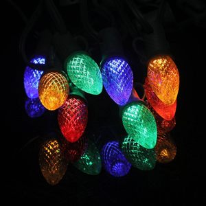 หลอดไฟคริสต์มาส LED C9 สีส้ม คุณภาพสูงสุด สำหรับใช้งานกลางแจ้ง เกรดเชิงพาณิชย์  แบบมีเหลี่ยม  ทำจากโพลีคาร์บอเนต - Product Image 4
