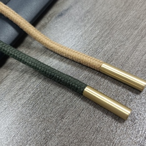 OEM personnalisé imprimé LOGO sweat à capuche rond cordon de coton tresse cordons de tirage avec embouts en silicone pour sweat à capuche cordons de serrage en polyester - Product Image 5