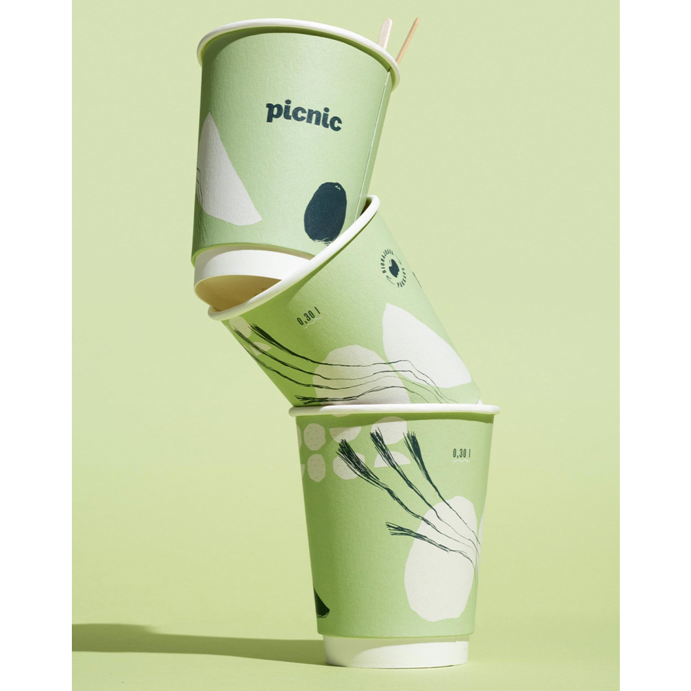 Paper Coffee Cup Various Capacities Eco Friendly Packaging Single Wall Custom Paper Coffee Cups