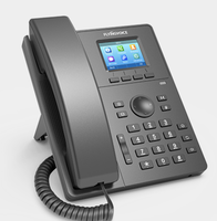 Téléphone IP Flyingvoice P11, 2 comptes SIP, écran LCD couleur 2,4 pouces 320x240, noir, conférence 6 voies, Opus G722, Linux, VoIP de bureau