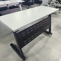 Table de formation moderne minimaliste en PVC, bureau mobile à combinaison libre, bureau de tutorat, bureau double place