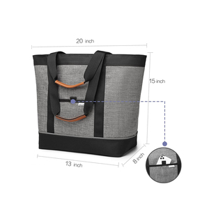 Lớn cách điện Cooler Bag với nhiệt bọt tái sử dụng hàng tạp hóa Tote Túi Du Lịch Dã Ngoại COOLER, hoặc ăn trưa hộp thực phẩm giao hàng túi OEM - Product Image 3