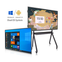 Harga Papan Tulis Elektronik Interaktif Android T982 Smart TV Display 311D2 4K Zero Bonding 65 75 86 98 Inch Smart Board
