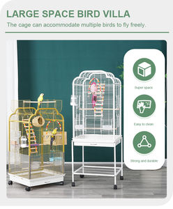 Okkpets Groothandel Extra Grote Vogelkooi Duif Papegaai Vogelkooi Opvouwbare Draad Gespoten Metalen Fok Papegaaien Kooien - Product Image 3