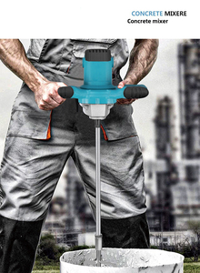 ハイパワー6段階電動ステアリングホイールミキサー 新型攪拌ハンドヘルドDIY塗料セメントモルタルパテ食品ミキシングマシン - Product Image 5