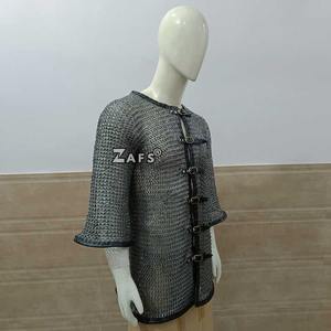 Chemise de cotte de mailles en acier doux d'armure de chevalier durable médiévale faite à la main pour des reconstitutions historiques prix de gros - Product Image 2