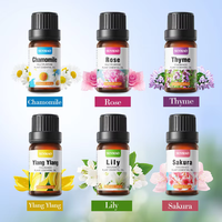 Huiles Essentielles Biologiques Pures de Plantes : Arbre à Thé, Sakura, Ginseng, Gingembre, Menthe Poivrée, Citronnelle – Huiles Essentielles d'Aromathérapie