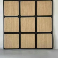 Panneau acoustique Akupanel à lattes diagonales, revêtement mural insonorisant en feutre polyester à lattes de bois angulaires