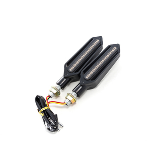 Clignotants LED universels Autodragons IP67 12V, 24 LED dynamiques à défilement ambre pour moto - Product Image 1