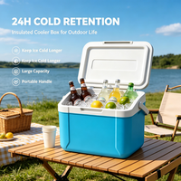 Glacière isotherme portable en plastique de 5 L avec conception étanche pour le camping, la conservation des boissons et du vin en extérieur - Écologique et réutilisable
