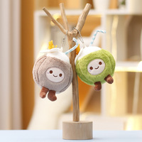 Usine en gros mignon noix de coco en peluche pendentif porte-clés sac fruits tropicaux peluche poupée personnalisé peluche animal pour cadeau de Promotion