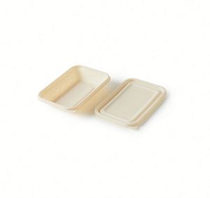 Conteneurs jetables biodégradables en amidon de maïs blanc de 2 livres, grands, scellables, pour stockage alimentaire, boîte à empanadas, pour fête du riz rotative à 360° - Product Image 1