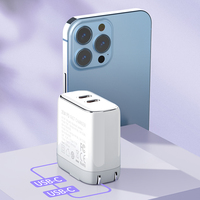 Chargeur mural Ldnio 35W rotatif transparent pour téléphone portable, 3 broches UK, 2 USB, Type C, adaptateur téléphonique AUS, Australie