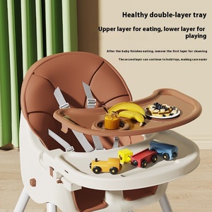 Silla de comedor moderna <span class=keywords><strong>para</strong></span> niños, mesa plegable ajustable antideslizante <span class=keywords><strong>para</strong></span> el hogar, silla de crecimiento <span class=keywords><strong>para</strong></span> bebés, hecha de plástico duradero - Product Image 4