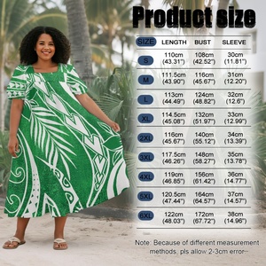 Tốt Nhất Người Bán Puff Tay Áo Cổ Vuông Của Phụ Nữ Ăn Mặc Giản Dị Polynesian In Ấn Micronesian Mumu Dresses - Product Image 6