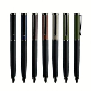 Bolígrafo de Lujo de 1.0 mm con Punta de Bola, Color Gris Metálico, Tinta Negra y Azul, Grabado Láser, Colores Morandi, 138 mm de Longitud, para Oficina/Escuela, de Fábrica - Product Image 1