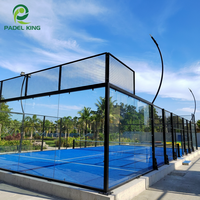 Terrain de padel super panoramique, construction en structure métallique, pour entraînement professionnel et compétition internationale