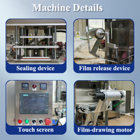 Machine automatique de scellage de film en rouleau à double tête machine de scellage de tasse de yaourt gelée de tasse en plastique boîte de conserve