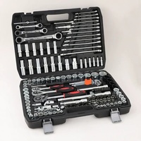 Jeu de douilles OEM 151 pièces en Cr-V, 1/2 ", 3/8 ", 1/4 ", avec cliquet, pour réparation automobile, outils à main, coffret rigide