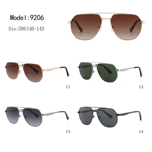 Unisex Pilot Sunglasses Metal Frame Green Lens UV400 Protection Rectangle Style for Adults <b>Driving</b> - Product Image 3