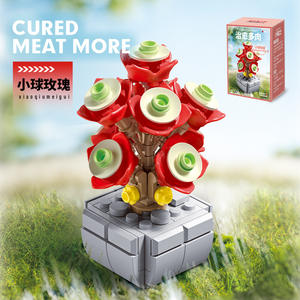 Nuevas llegadas ABS plásticos DIY <span class=keywords><strong>girasol</strong></span> Rosa Mini ladrillos MOC plantas suculentas flor inmortal espuma Micro juguetes <span class=keywords><strong>de</strong></span> bloques <span class=keywords><strong>de</strong></span> construcción - Product Image 5