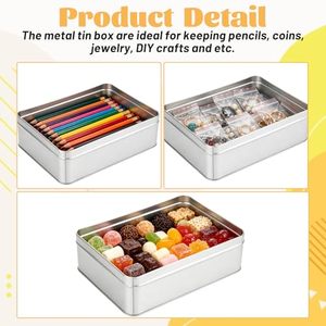 Boîte en métal carrée personnalisée pour chocolat, thé ou cadeaux - Product Image 4