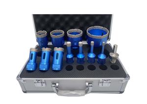 لقمة مثقاب ماسية لحام HCP بالتفريغ، رأس مثقاب ماسية لنشر الثقب في بلاط السيراميك والحجر الرخامي والبورسلين، صندوق ألومنيوم 12x - Product Image 2