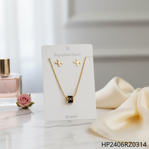 Bracciale da Donna in Acciaio Inossidabile con Catena Dorata Regolabile, Set di Gioielli alla Moda in Vendita all'Ingrosso - Product Image 3