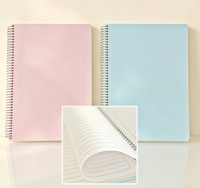 Cahier à spirale avec pages lignées, journal d'écriture A4 pour étudiants, école, bureau, logo personnalisable, vente en gros