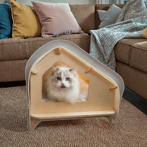 Lits chauds personnalisables pour chats et paniers de chaton mignons Tapis portables pour animaux de compagnie et grottes pour chiens avec motif d'impression en <span class=keywords><strong>bois</strong></span> Maisons pour chats - Product Image 6