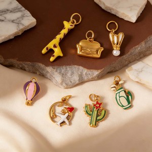 Fabricants <span class=keywords><strong>de</strong></span> bijoux, breloques personnalisées en acier inoxydable plaqué or 18 carats, DIY, <span class=keywords><strong>golf</strong></span>, badminton, tennis, pendentif personnalisé pour la fabrication <span class=keywords><strong>de</strong></span> bijoux - Product Image 5