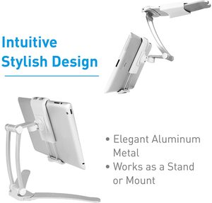 Support de tablette de cuisine 2 en 1 Macally et support mural <span class=keywords><strong>pour</strong></span> <span class=keywords><strong>iPad</strong></span> / support sous l'armoire - Parfait <span class=keywords><strong>pour</strong></span> <span class=keywords><strong>lire</strong></span> des recettes sur le comptoir <span class=keywords><strong>ou</strong></span> <span class=keywords><strong>pour</strong></span> l'utilisation - Product Image 2