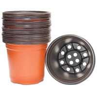 Pot de fleurs en gros, plusieurs tailles et couleurs, petit pot en plastique noir pour pépinière